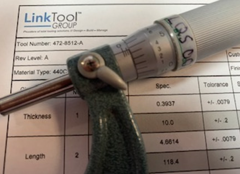 A tool on a sheet on data